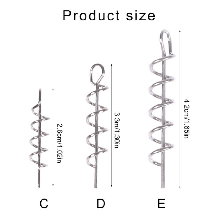 50Pcs Fishing Hook Steel Swivels Spring Single Rings Fishing Tackle Accessory