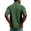 Men's Half,zip T,shirt, Corduroy Short,sleeved Shirt, Summer Loose Casual Color Top