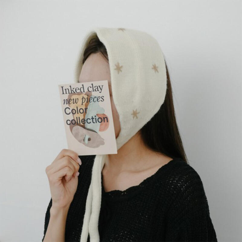 Women s Sweater Earflap FW Rope Hood A33866_Ivory