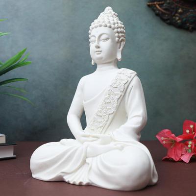 Senaste Polymarble Mediterande Buddha/Buddh/Gautam Buddha Staty Herre Figurin/Idol/Murti Presentartiklar Prydnad för Heminredning