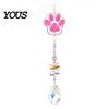 Exquisite Craftsmanship Wind Chime Crystal Cat Paw Chimes, Suncatchers for Windows Hanging, Rainbow Light Prism Maker Indoor Outdoor Home Garden Decor