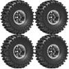 4pcs OD 63mm 1.0" Metal Beadlock Wheel Tire Set For 1/18 RC Crawler Car TRX4M SCX24 Upgrade Parts Accessories