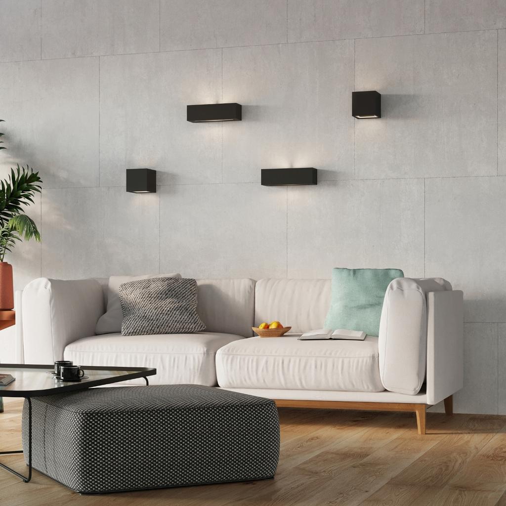 LEO ceramic wall lamp black