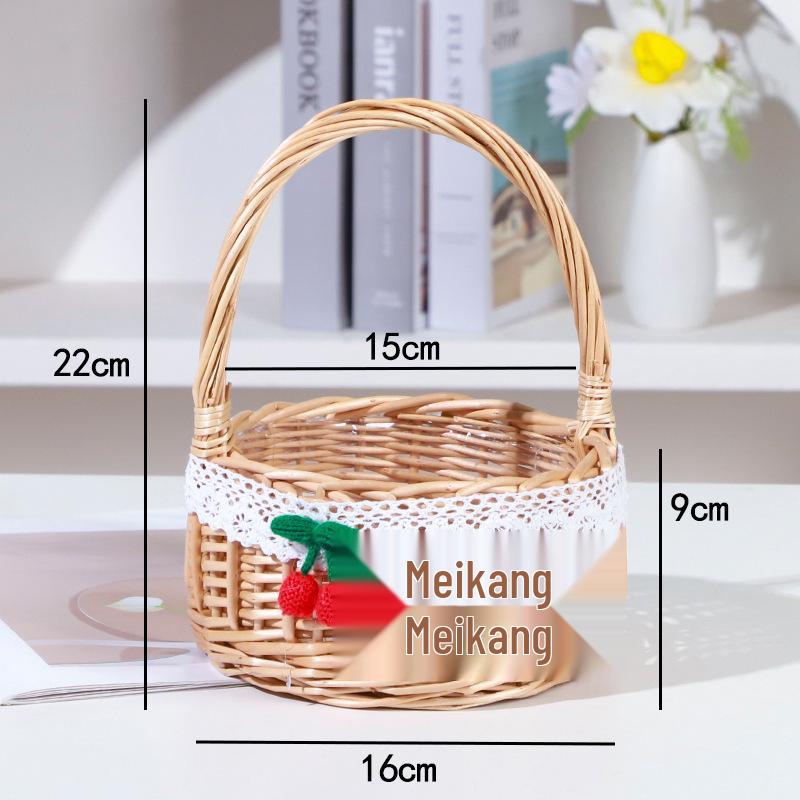 

Tassel Princess Flower Basket: Woven Gift Basket for Wedding & Special Occasion Arrangements