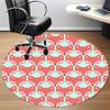 1pc Fox Pattern Chair Carpet for Office Non Slip, Machine Washable Rug for Office, Room Holiday Decor for Christmas, Birthday Polyester