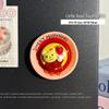 3D Chinese Style Food Magnet: Lobster & Noodles Hot Pot with Mantis Shrimp Sticker