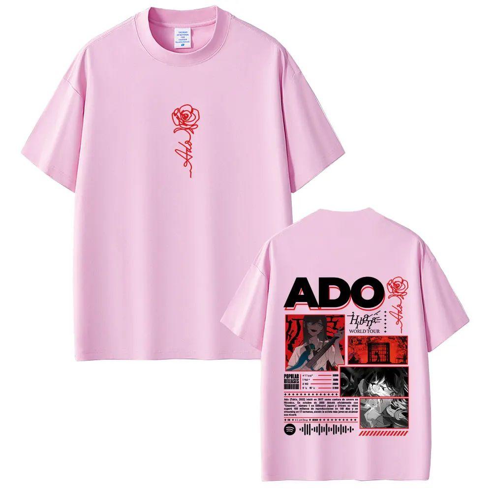 Fashion Pop Music T Shirts Unisex Y2k Japanese Style Streetwear Casual Loose T Shirt Oversized Print Cotton Tops Unisex