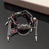 Neues heiß verkaufendes Wickel-Heavy-Metal-Punk-Nischen-Liebesarmband