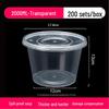 ZLIII Disposable Round Transparent Plastic Food Container with Lid