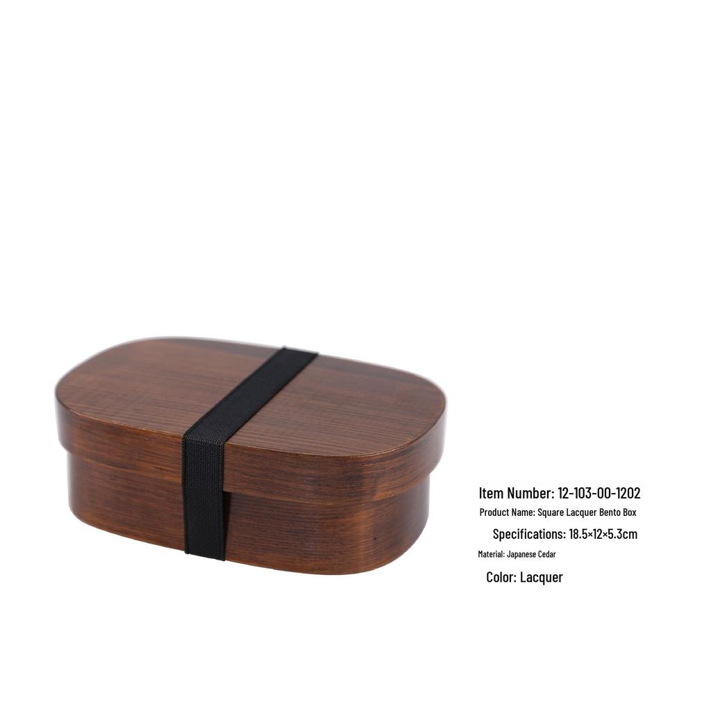 YFJY Japanese-Style Multi-Layer Wooden Bento Box for Students and Outdoor Picnics