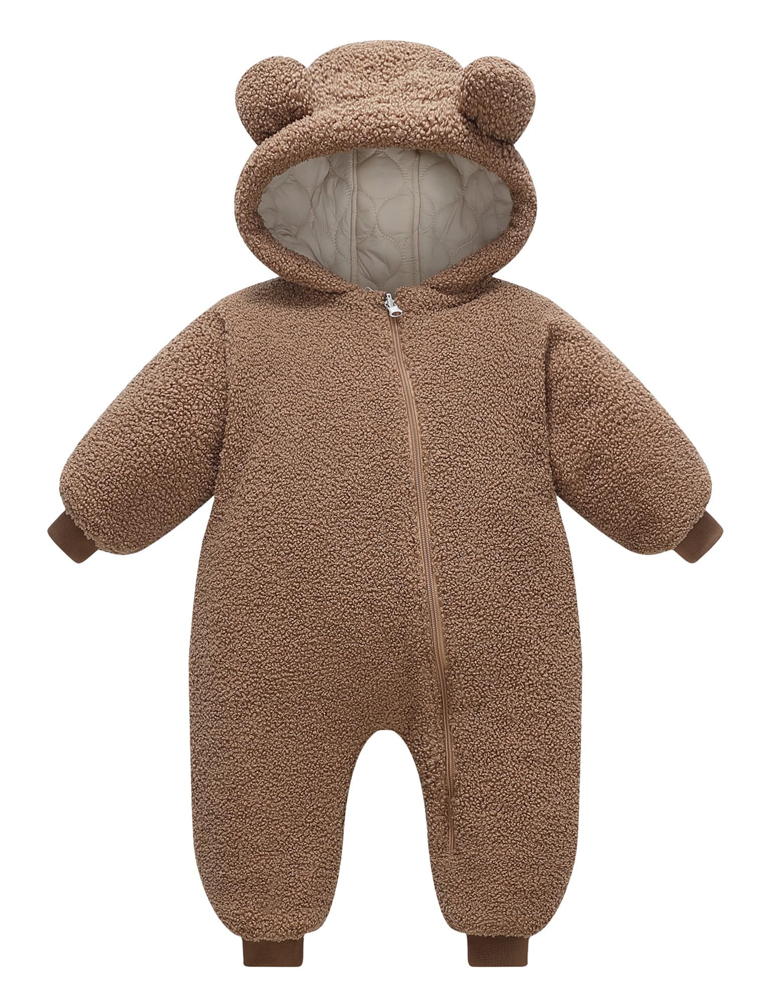 

AIEOE Новорожденный Ребенок Длинный Рукав Пуховый Малыш Мишка Спереди Легкий Малыш Детский Душ Размер 90 Комбинезон, Ромпер, С Капюшоном, Осень/Зима, Комбинезон, Теплый,