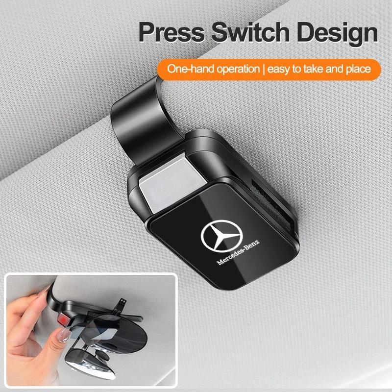 Car Glasses Clip Sun Visor Automotive Sunglasses Holders For Mercedes Benz W176 W166 W211 W204 CLA W205 CLS GLA Car Accessories WXYZ1
