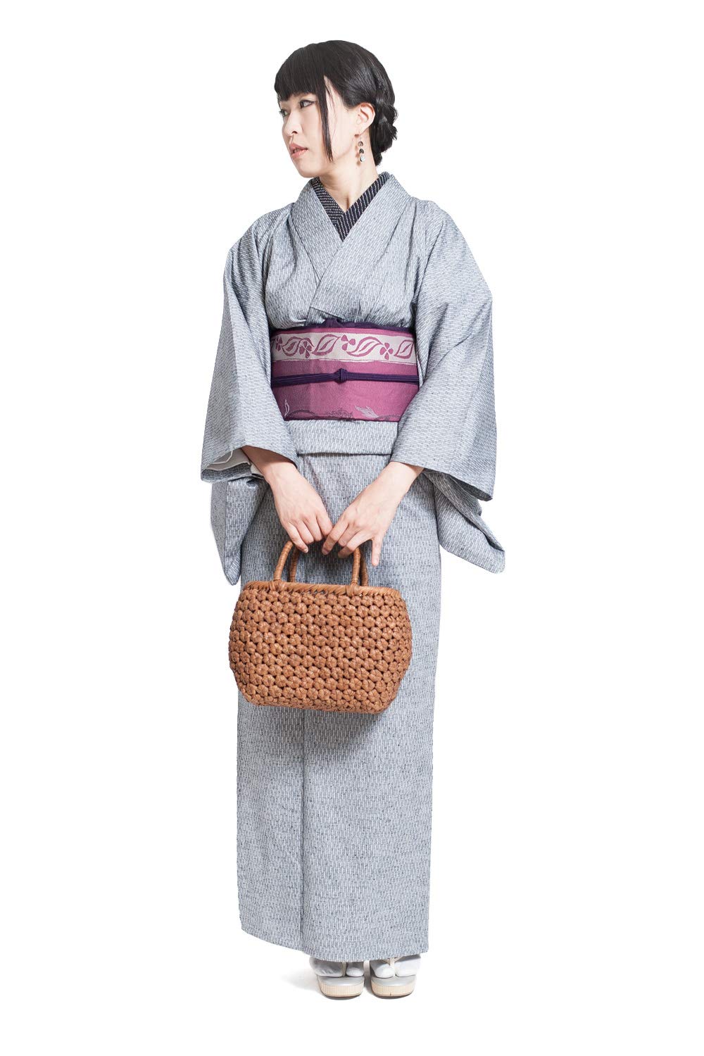 

Kurume Woven Washable Single Japanese Gray [Tayutaf] Kimono, Kimono, Ready-made Kimono, Clothes, Women s, Plain, Cotton, Clothes, Cotton, LL, Dobby,