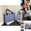 Fashionable Large Capacity Tote Bag For Women In Black Red And Blue Stylish Canvas Design