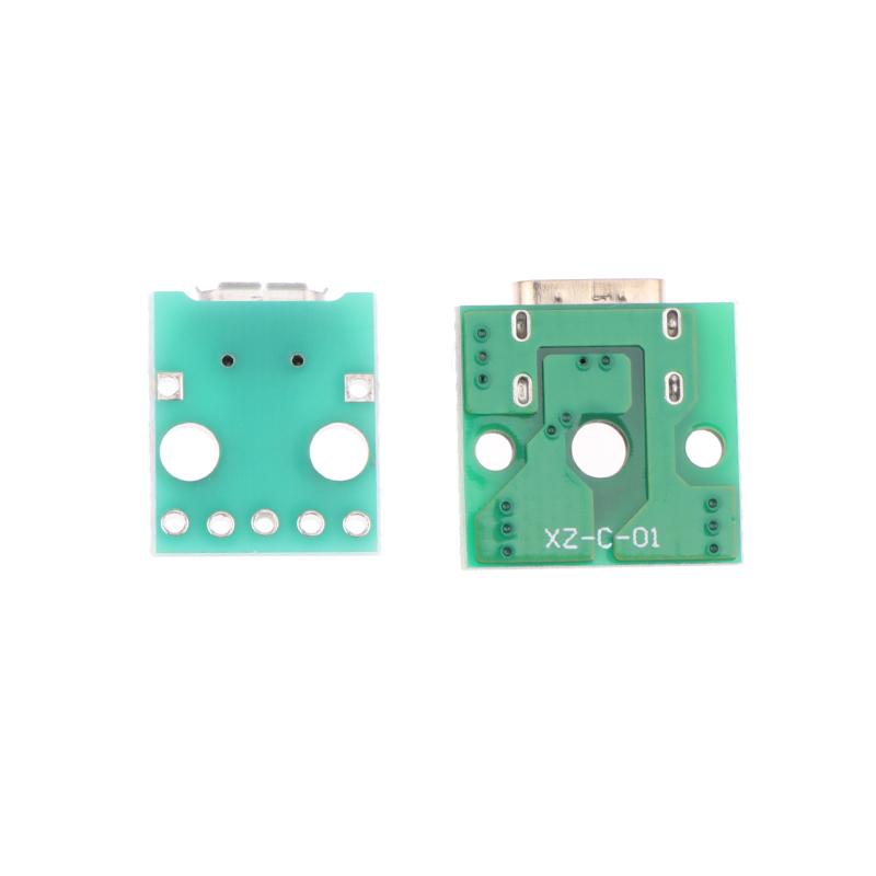10Pcs Micro Usb Jack Android Type-C Female Connector Jack Charging Port Usb Socket Ph2.0 Screw Fixing Plate