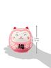 Yakushi Kiln, Colorful Lucky Cat Daruma Piggy Bank, Large, 14cm Tall, Cherry Blossom Design, 7820
