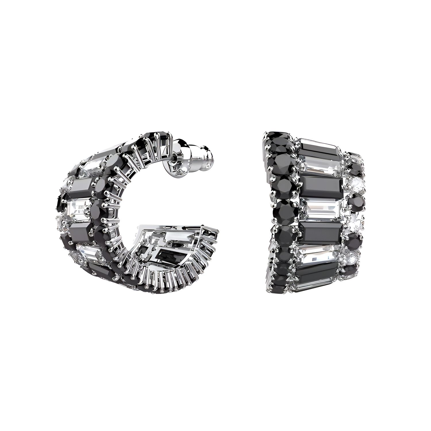 Swarovski Hyperbola Mixed Pattern Earrings Women earrings Black 5615417 F,Black