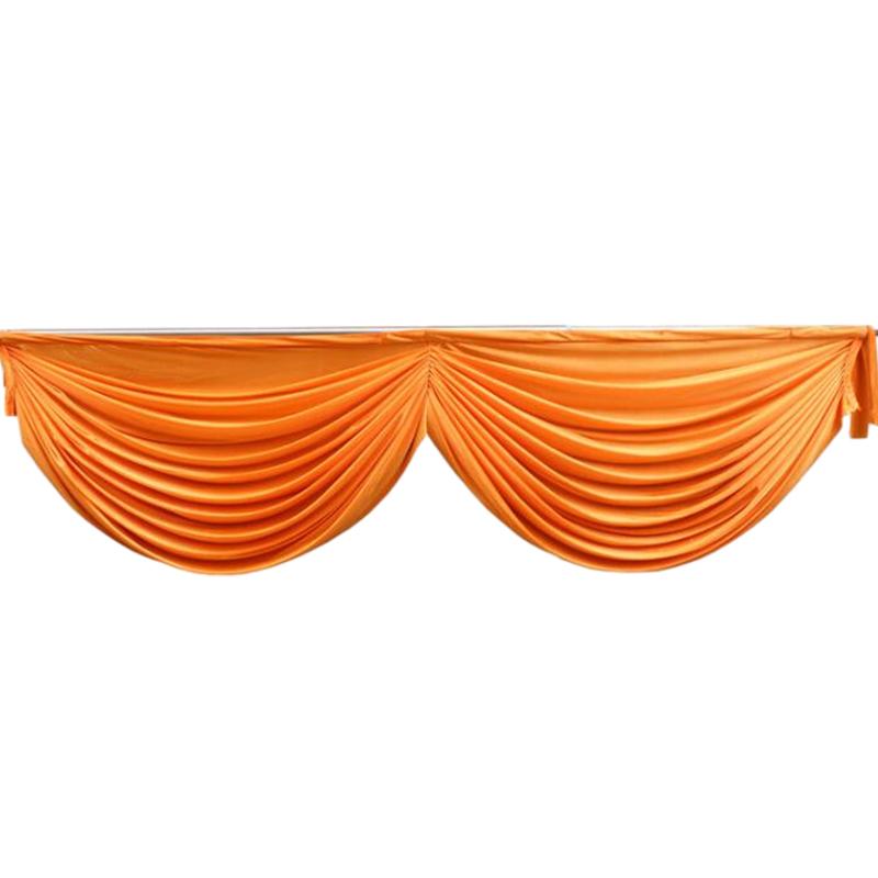 2M Wedding Background Curtain Swag Party Valance Drape Panel Wedding Backdrop Curtain Valance Stage Background Decor Drapery
