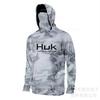 HUK fishing suit men's hoodie summer sun protection long sleeve fishing top with mask outdoor sports fishing shirt