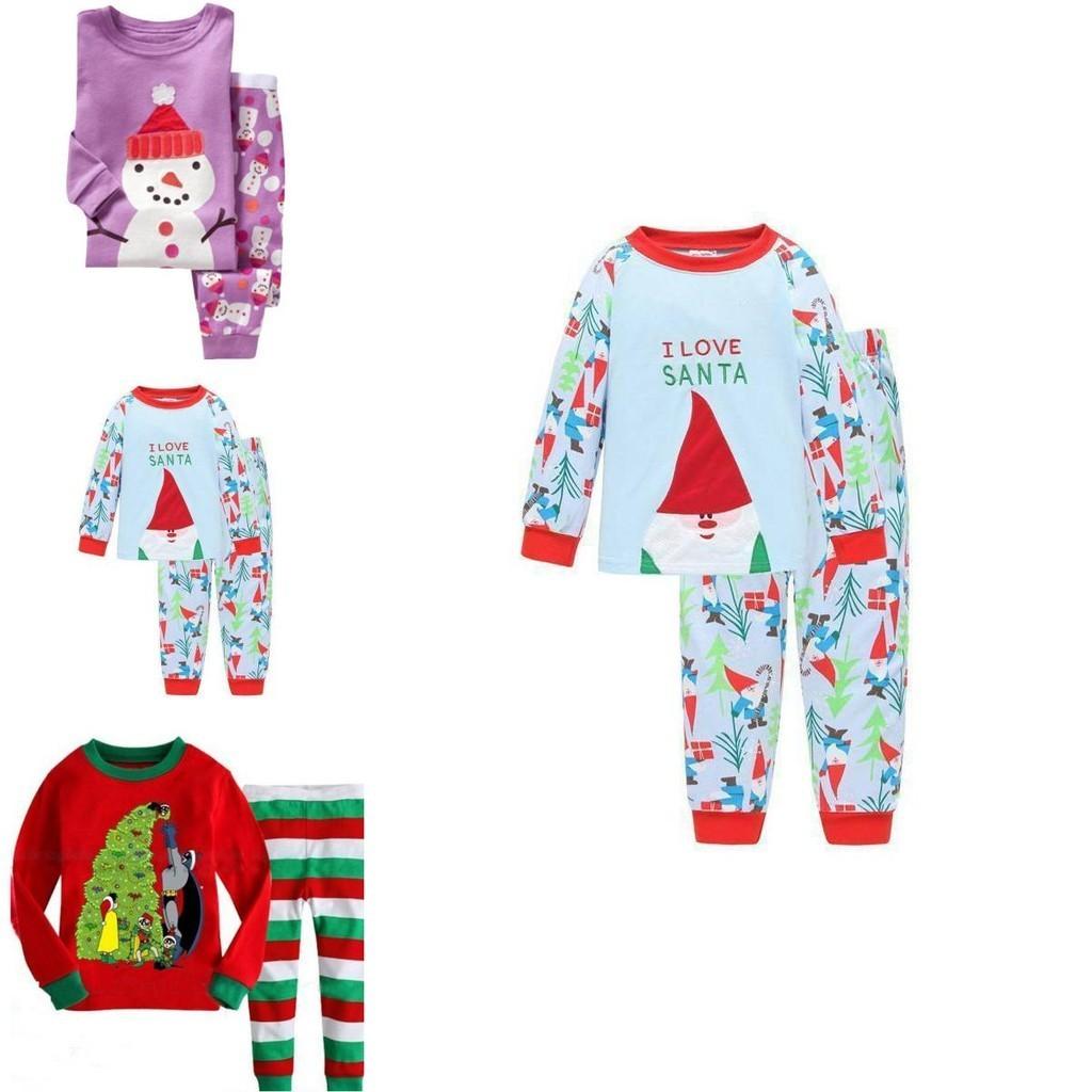 New Cotton Blend Christmas Outfit Set For Kids Cozy Soft Comfortable Sleepwear