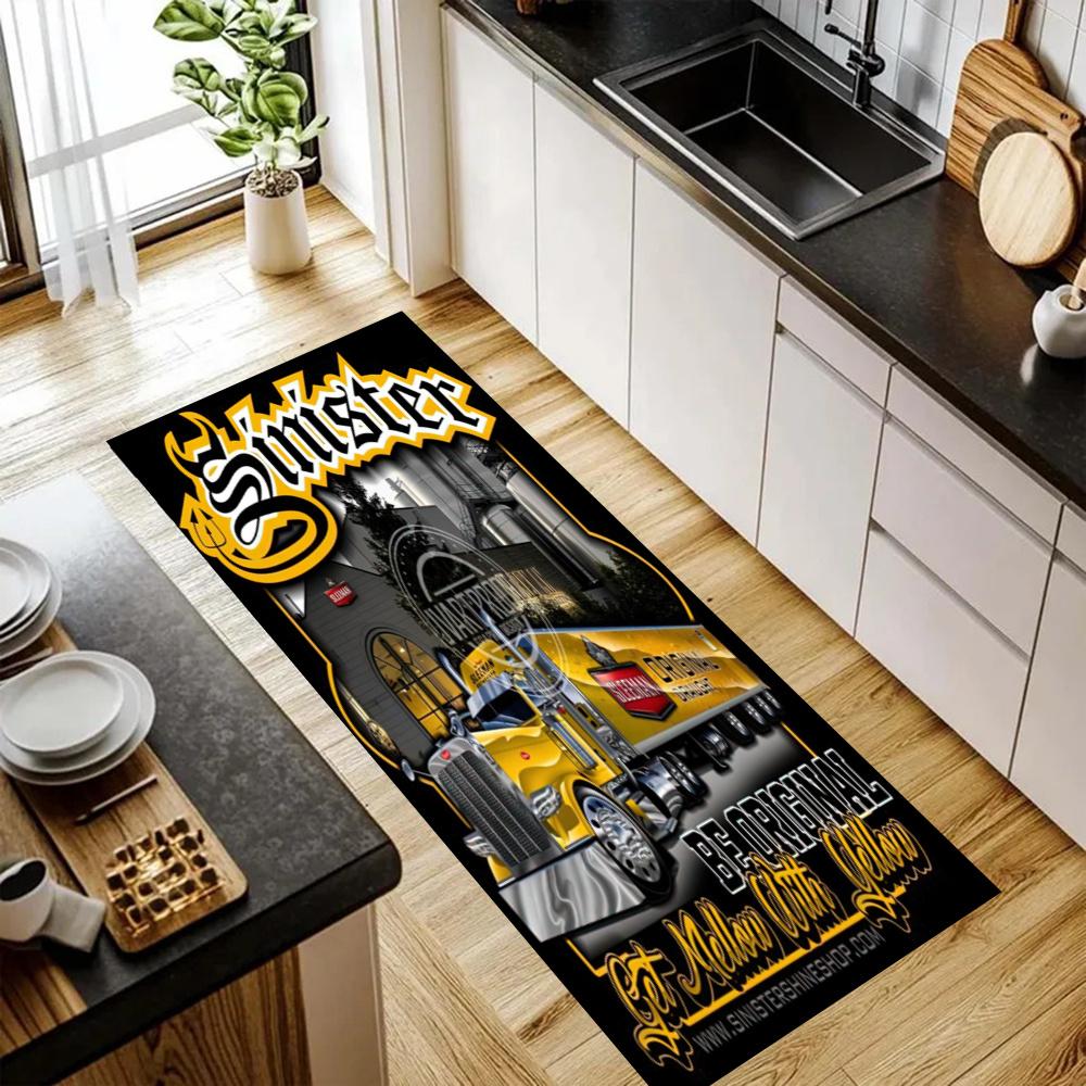 Kw Heavy Trucks Kitchen Mats Durable Bathroom Pads Comfortable Rugs Carpets For Kitchen Home Office Sink Laundry Room Bathroom Decor
