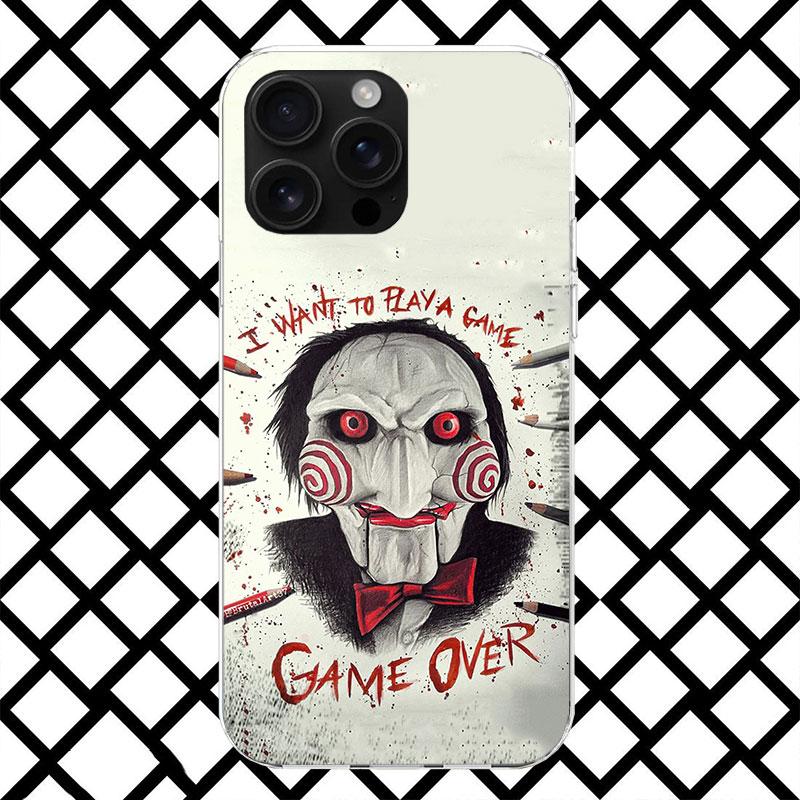 The Jigsaw Killer Horror Phone Case for iPhone 17 Air 16 16E 15 14 Plus 13 Mini 12 11 Pro Max 7 8 + SE 2020 Soft Cover Fundas 17