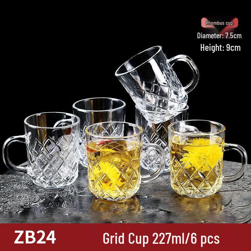 Стеклянная кружка ZISIZ для высоких температур с крышкой и ручкой