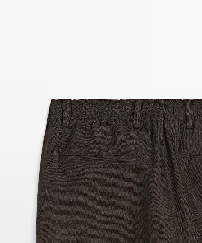 Masimodutti 100% Linen Elastic Pants