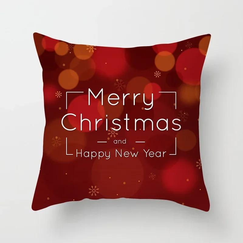 Christmas Themed Pillowcases Car Accessories Office Santa Claus Living Room Sofa Home Pillowcases