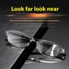 Vintage Frameless Reading Glasses for Elderly People HD All-in-one Ultra Light Anti Blue Light Presbyopia Glasses