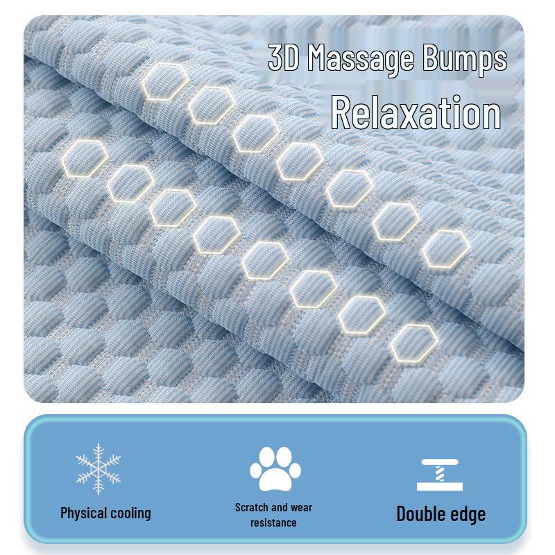 Cool Pet Ice Mat: Breathable Ice Silk Summer Bed for Dogs & Cats