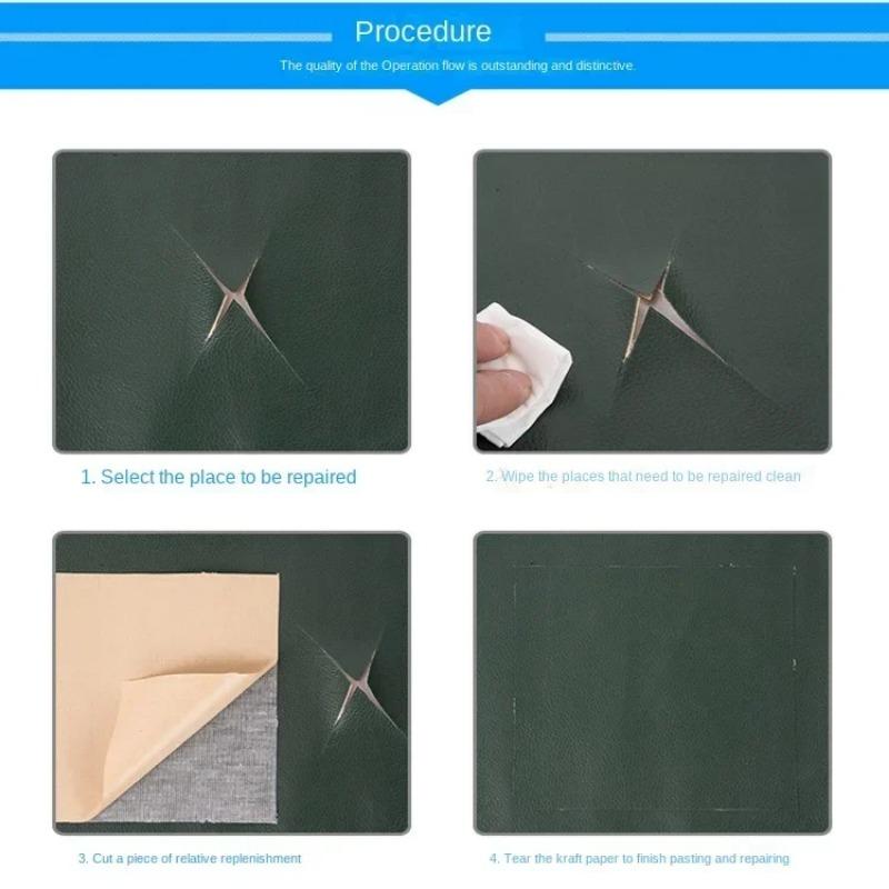 20x30cm Samolepiace Liči Umelé Syntetické Kožené Záplaty Veľké Viacfarebné PU Oprava Diera na Pohovke Nálepka na Auto Dekorácia Vodotesné