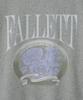FALLETT Vintage Rose Emblem Sweatshirt Gray