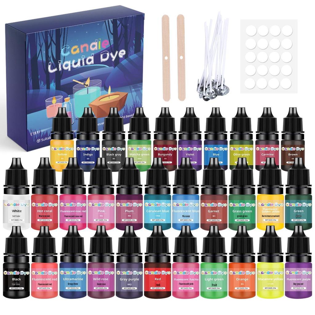 48 Colores 5ML Esencia de Color de Alta Concentración para Velas de Aromaterapia y Jabón Artesanal DIY Pigmento de Silicona