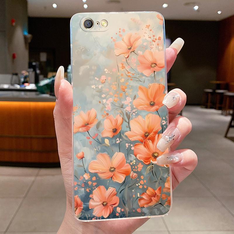 For Oppo A71 A71k CPH1717 Back Cover Oppo A71 2018 CPH1801 Case Luxury Fashion Butterfly Flowers Clear Soft Silicone Phone Case
