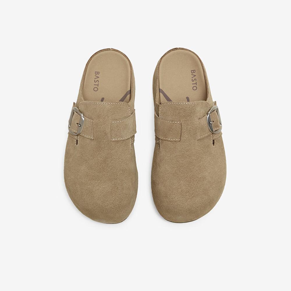 BASTO Flache Freizeit-Halbschuhe zum Hineinschlüpfen für Damen mit offener Zehenpartie