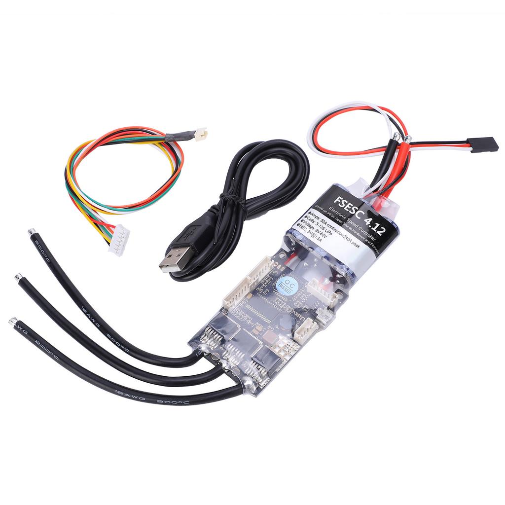 Electronic Speed Control Single Drive V4 Mini FSESC4.12 50A High Current ESC with Aluminum Anodized