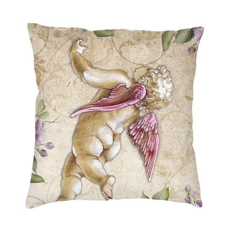 Nordic Victorian Angel Cushion Cover Velvet Fairies Sea Throw Pillow Case Living Room Decoration Pillowcase