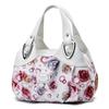Flower Pu Leather Women Handbag Big Women's Shoulder Bags Famous Brand Design Lady Tote Handbag Colour Printing Crossbody