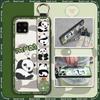 Back Cover Panda Phone Case For Sharp Aquos Sense4 4G/Sense 5G Phone Holder Wrist Strap Durable Cute Fashion Design Ring