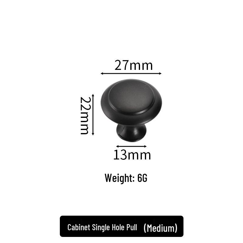 Gold Black Stainless Steel Round Drawer Handle for Kitchen or Shoe Cabinets