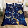 Gold Buterfly Soft Duvet Cover Set Musical Note Beding Set Microfiber Star Warm Comforter Cover Twin Quen for Children Kids Girl Ten Rom Decor