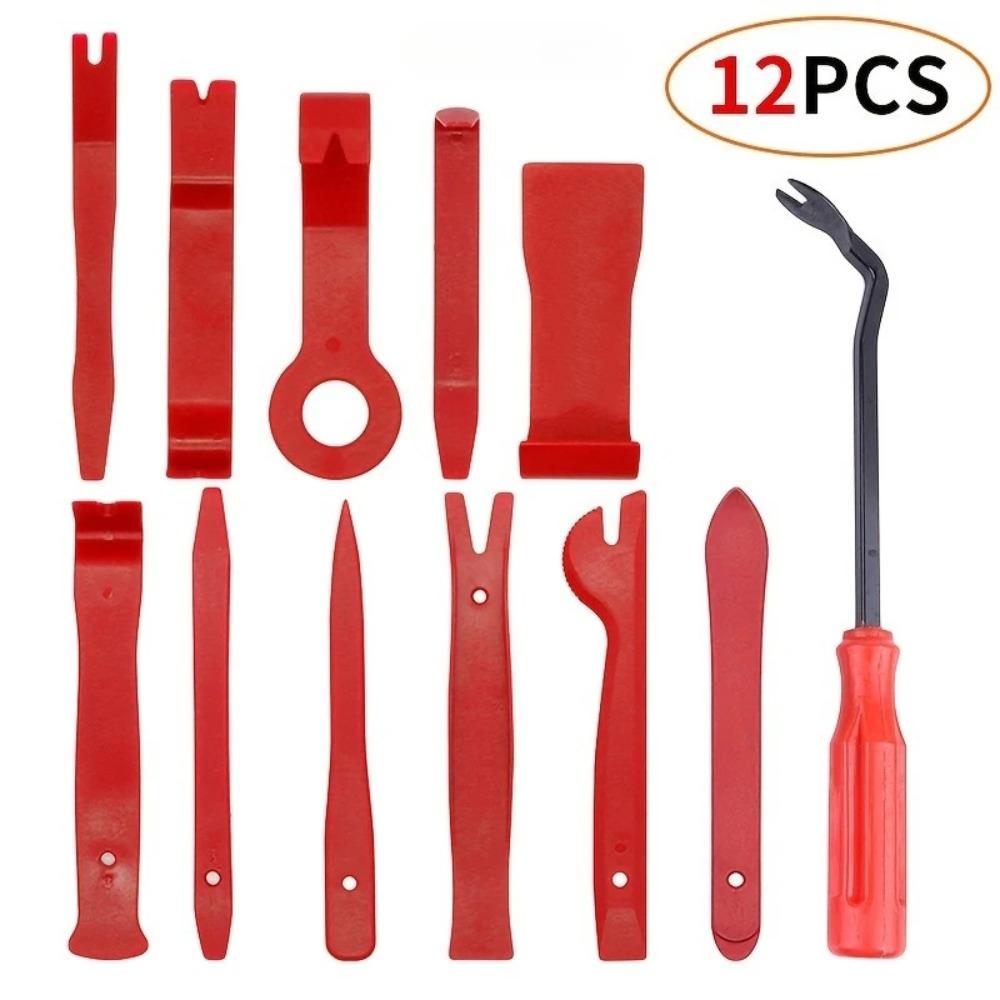 12 Pcs Plastic Car Door Trim Removal Tool Kit for Interior Panel Clip Disassembly Without Scratching Paint Surface