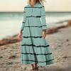 Women's Fashionable And Elegant Autun And Winter Button-down Lapel Long-sleeved Printed Dress