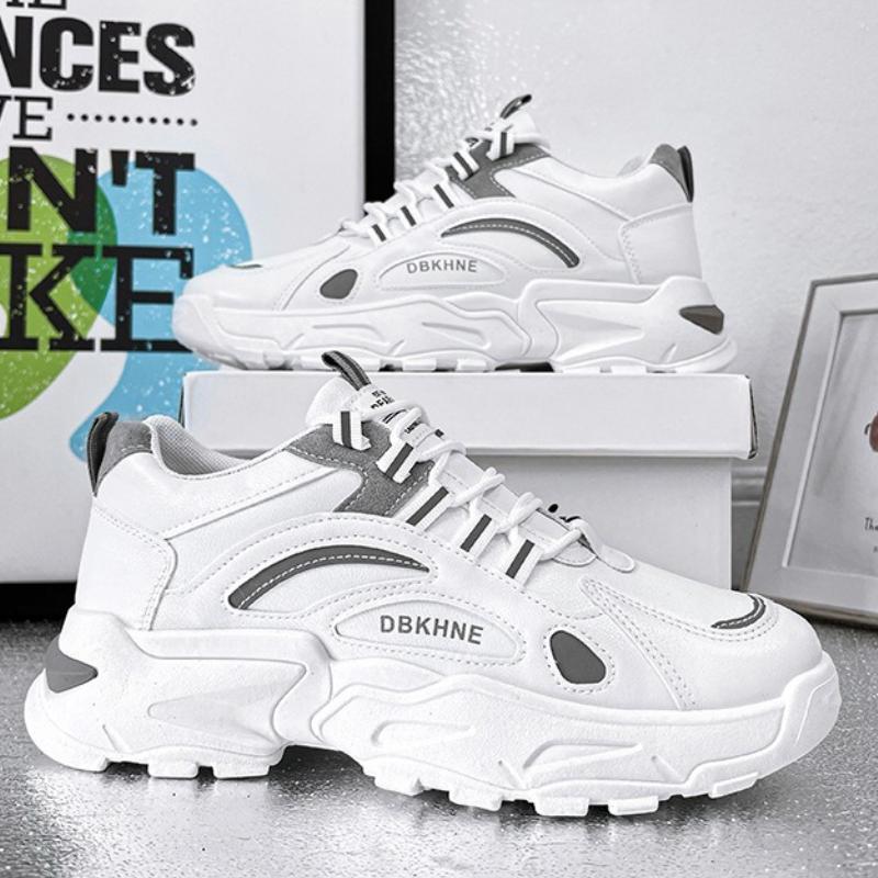 Fashion Hot Sale Men's Casual Sneakers Trend Men Vulcanized Shoes Comfortable Non Slip Outdoor Running Shoes Durable White Shoes for Men