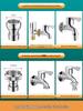 All-Copper Universal Washing Machine Faucet Adapter with Inlet Hose and 46-Point Stop Valve