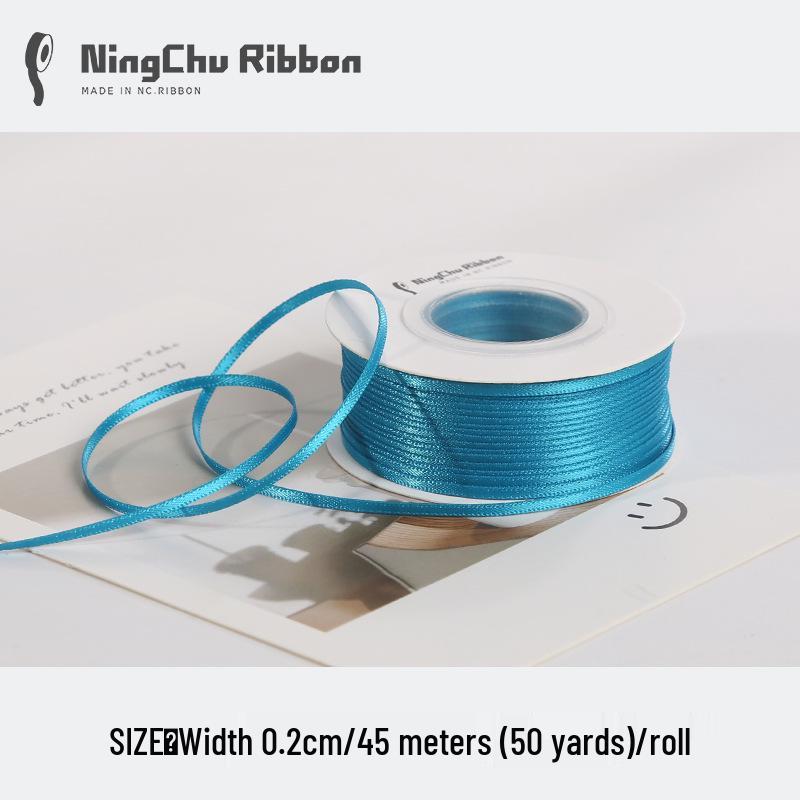 2mm Double-Sided Satin Ribbon Bookmark for Wedding Bows and Gift Wrapping