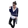 European Knitwear 2026: Women's Autumn/Winter Color Block V-Neck Sweater