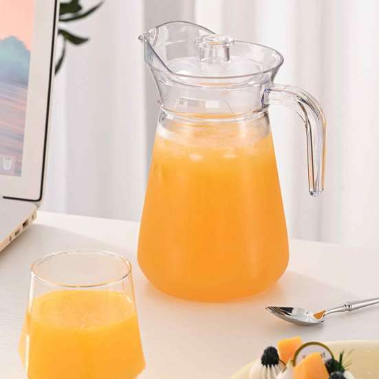 Cold Beverage Pitcher with Spout Spill-Proof Lid Large Capacity Water Jug for Ice Tea Lemonade Juice Outdoor Water Dispenser for Parties Home Office