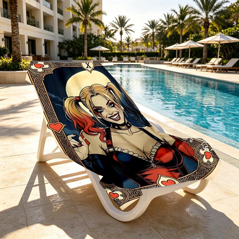 Superhero Print Beach Towel Design, Soft, Lightweight. for Home Bathroom, Spa, Pool, Yoga, Surfing, Camping, Gift for Family, Friend
